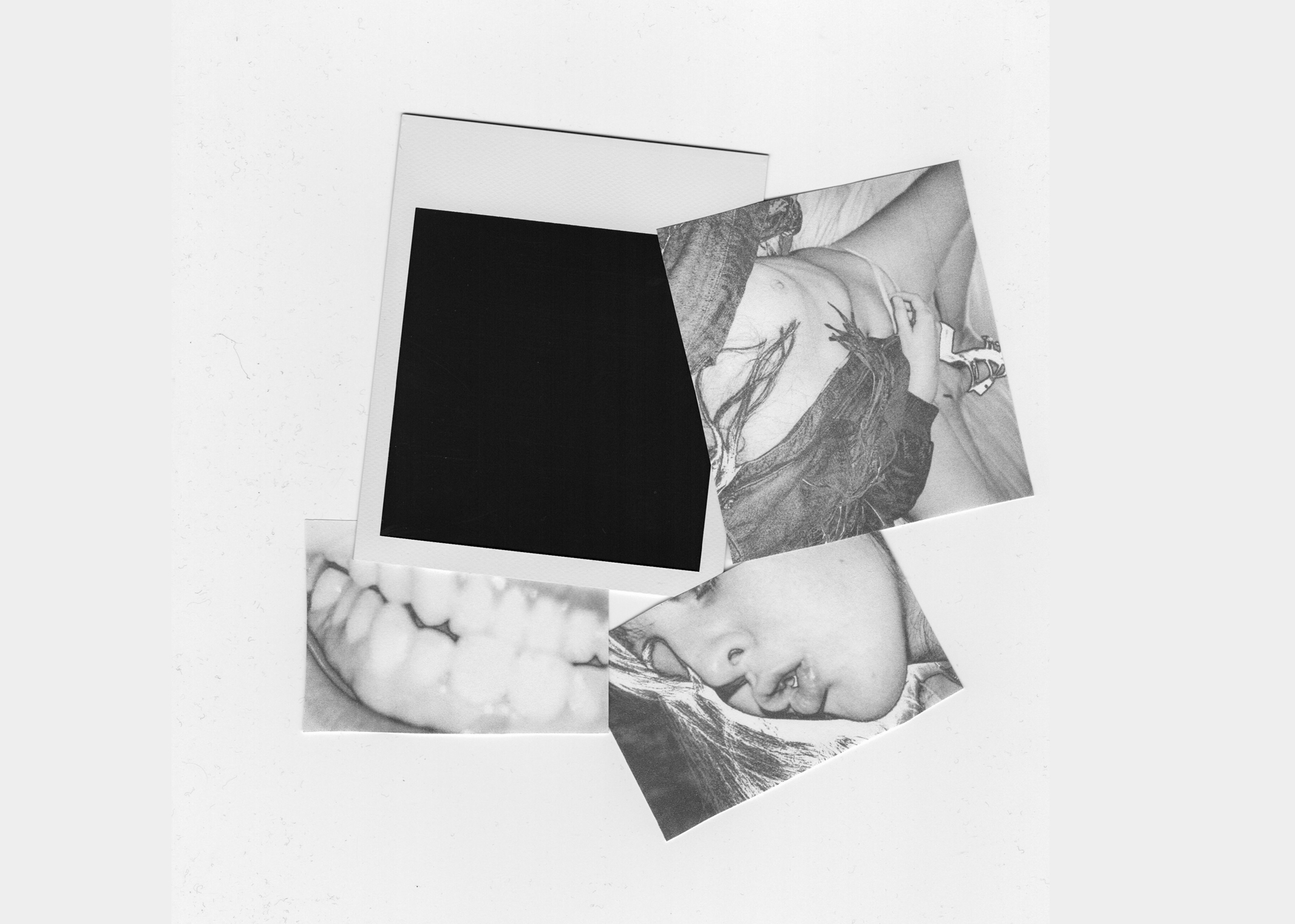 Scans from the Even Cowgirls get the Blues shoot on polaroids and other. There are four polaroids and one of them is blank.